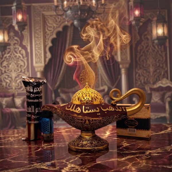 Aladdin Magic Lamp Bakhoor Burner Combo
